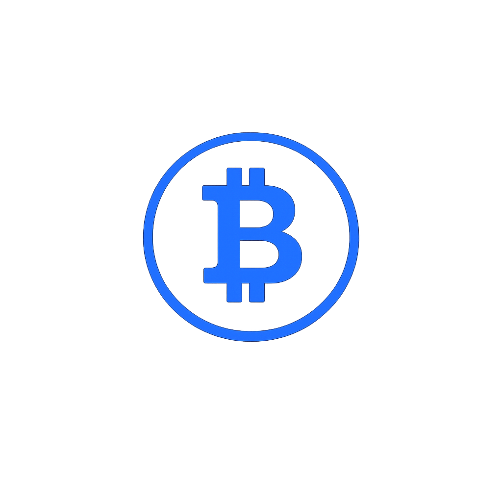 Bitcoin outline icon representing cryptocurrency trading, Bitcoin market analysis, and blockchain technology.